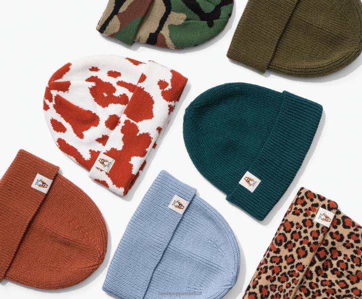 aço azul gorro de malha mulheres Hush Puppies gorro ZZ6R256 - Image 4