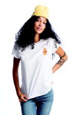 branco camiseta estampada basset hound moderna mulheres Hush Puppies Camisetas ZZ6R238 - Image 2