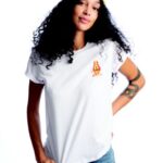 branco camiseta estampada basset hound moderna mulheres Hush Puppies Camisetas ZZ6R238