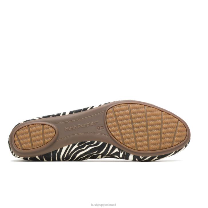 cabelo de bezerro zebra balé casto mulheres Hush Puppies balé plano ZZ6R85 - Image 6