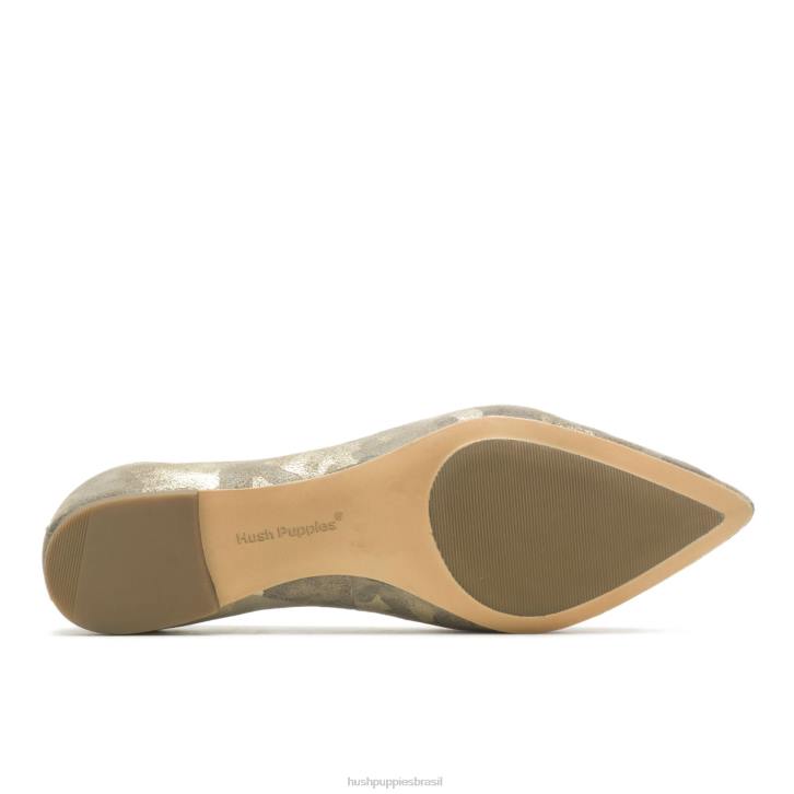 camuflagem camurça metálica ponta avelã plana mulheres Hush Puppies sapatos rasos ZZ6R63 - Image 6