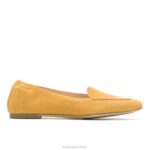 camurça amarela de verão ponta avelã plana mulheres Hush Puppies sapatos rasos ZZ6R57