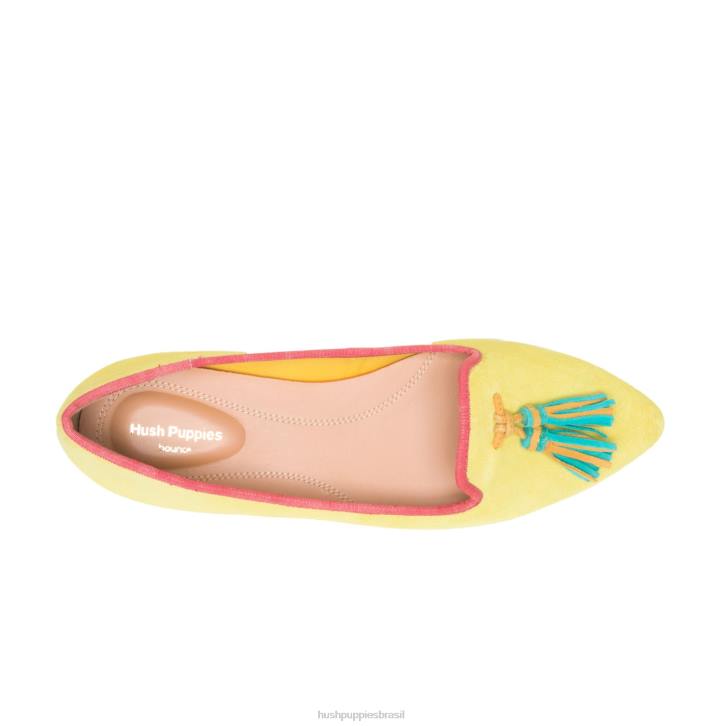 camurça amarelo sol sapatilha sadie com borlas mulheres Hush Puppies escorregar em ZZ6R99 - Image 7