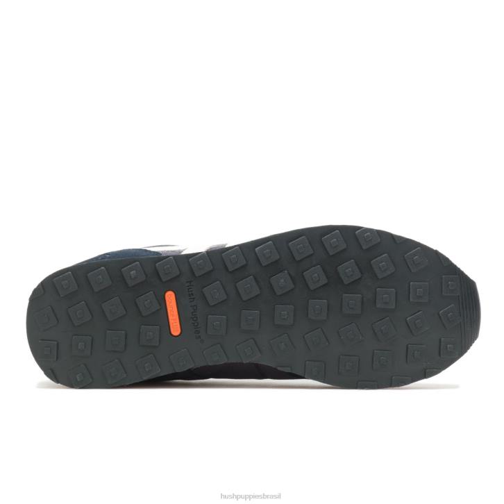 camurça azul marinho/branco tênis seventy8 homens Hush Puppies tênis ZZ6R330 - Image 6