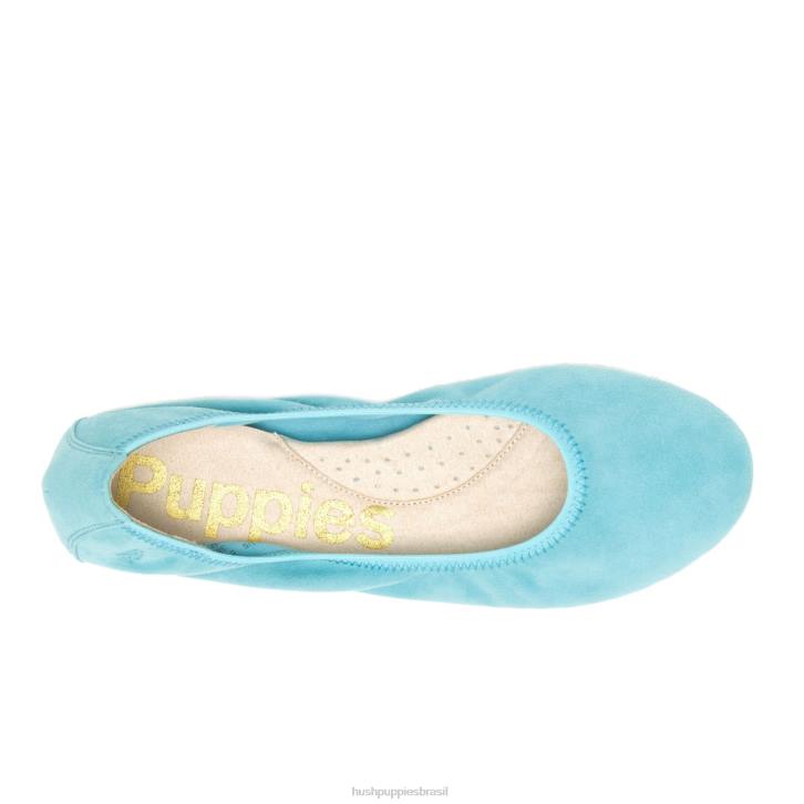 camurça azul maui balé casto plano 2 mulheres Hush Puppies balé plano ZZ6R79 - Image 6