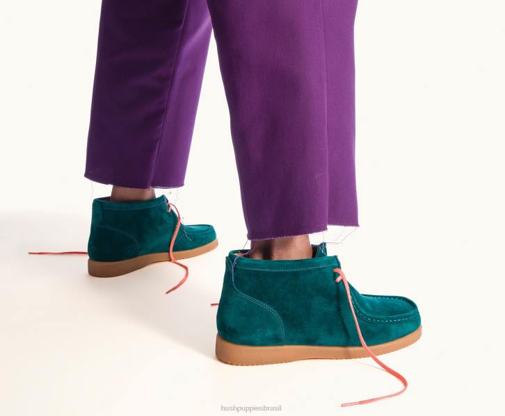 camurça azul-petróleo ponte unissex 4 mulheres Hush Puppies bota ZZ6R195 - Image 3