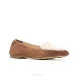 camurça bege ponta avelã plana mulheres Hush Puppies sapatos rasos ZZ6R66 - Image 3