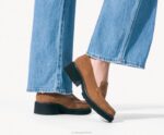 camurça castanha escura lucy preguiçosa mulheres Hush Puppies mocassim ZZ6R42 - Image 3