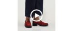camurça castanha escura lucy preguiçosa mulheres Hush Puppies mocassim ZZ6R42 - Image 8