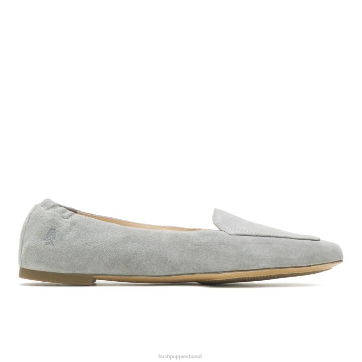 camurça cinza geada ponta avelã plana mulheres Hush Puppies sapatos rasos ZZ6R50 - Image 2