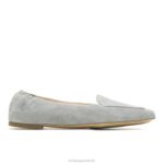 camurça cinza geada ponta avelã plana mulheres Hush Puppies sapatos rasos ZZ6R50