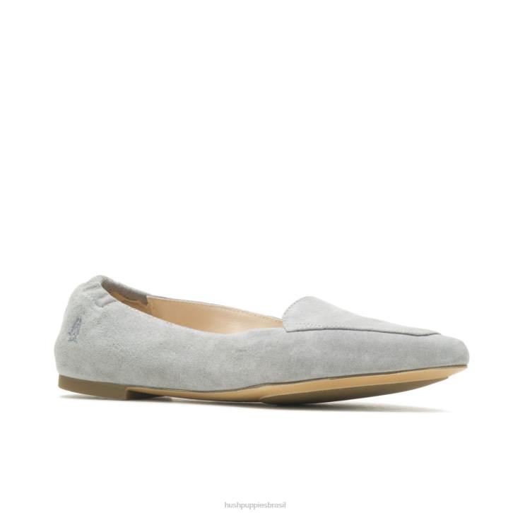 camurça cinza geada ponta avelã plana mulheres Hush Puppies sapatos rasos ZZ6R50 - Image 4