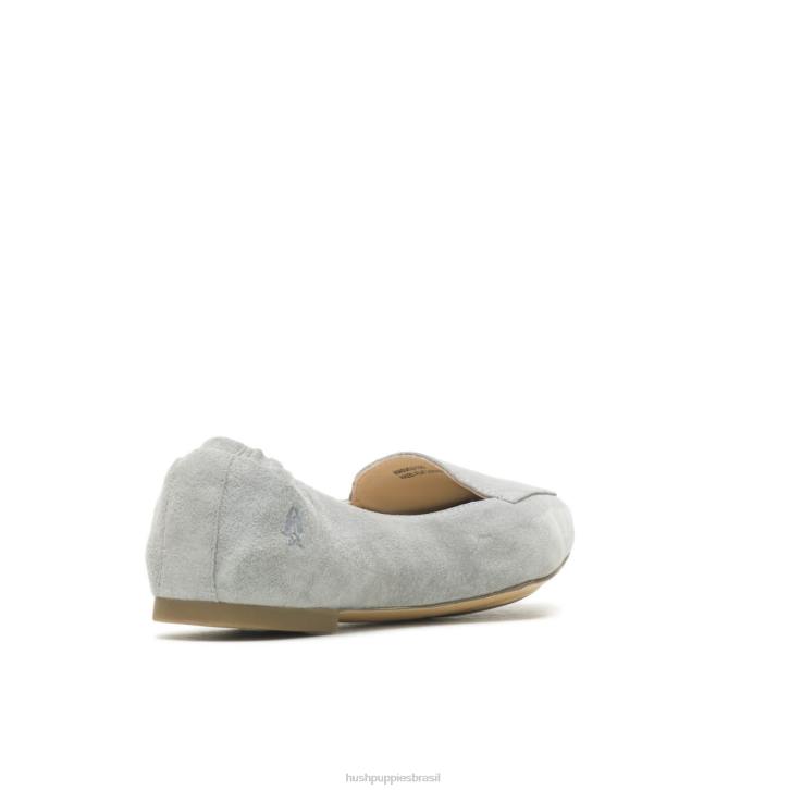 camurça cinza geada ponta avelã plana mulheres Hush Puppies sapatos rasos ZZ6R50 - Image 5