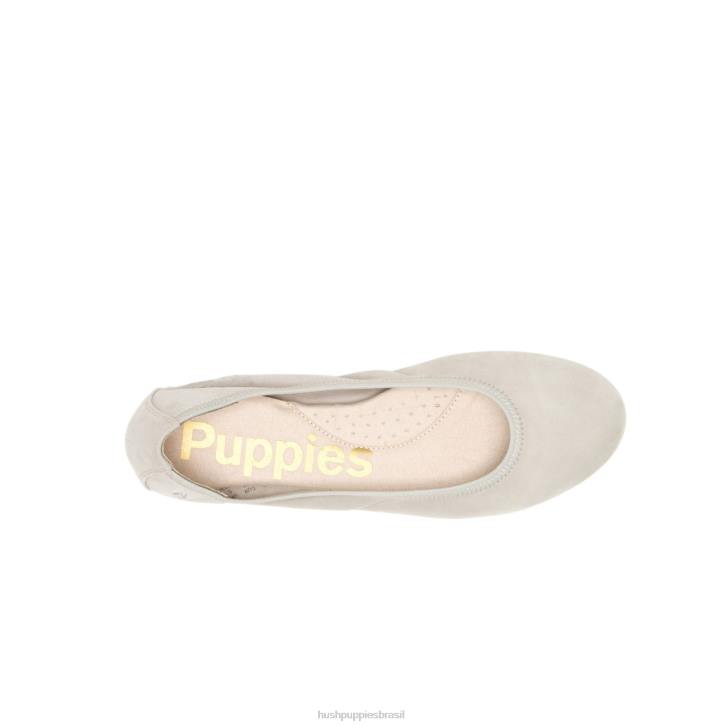 camurça cinza suave balé casto plano 2 mulheres Hush Puppies balé plano ZZ6R83 - Image 6