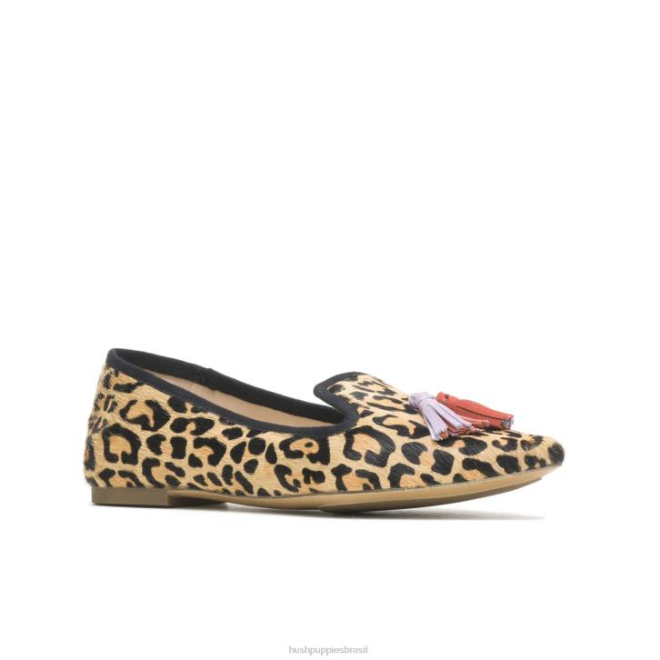 camurça com estampa de leopardo sadie borla 2 plana mulheres Hush Puppies sapatos rasos ZZ6R47 - Image 4