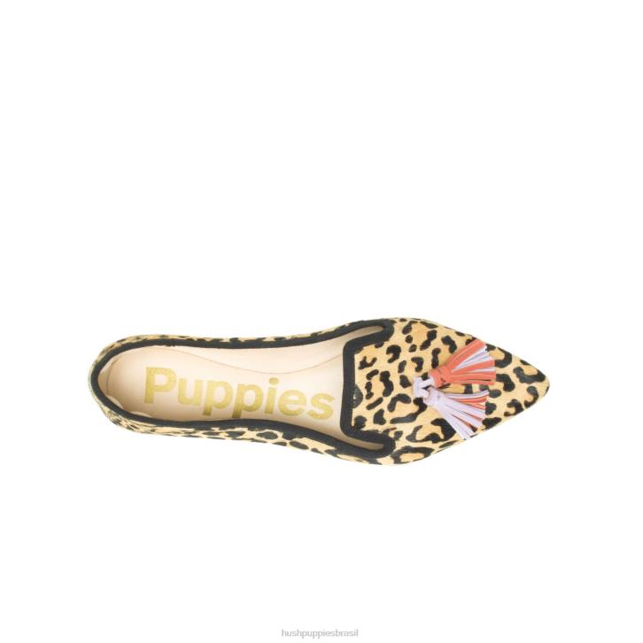 camurça com estampa de leopardo sadie borla 2 plana mulheres Hush Puppies sapatos rasos ZZ6R47 - Image 7
