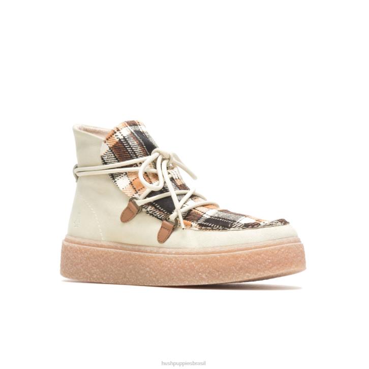 camurça creme de baunilha bota de renda chukka bridget mulheres Hush Puppies bota ZZ6R180 - Image 4