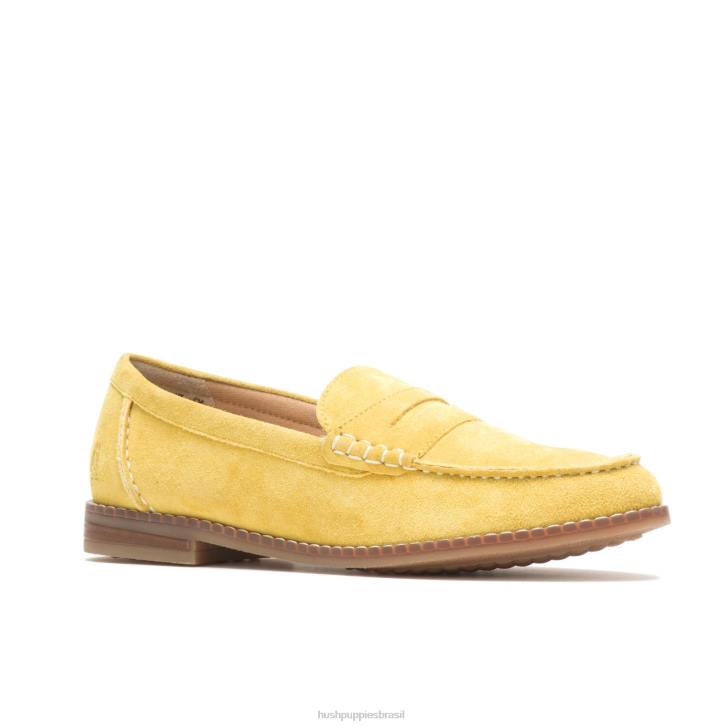 camurça de curry de limão mocassim carriça mulheres Hush Puppies mocassim ZZ6R44 - Image 4