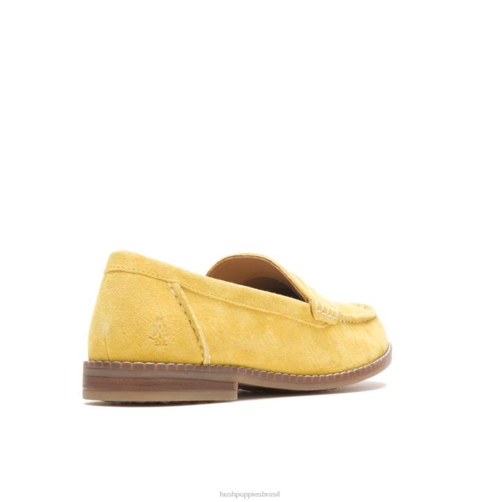 camurça de curry de limão mocassim carriça mulheres Hush Puppies mocassim ZZ6R44 - Image 5