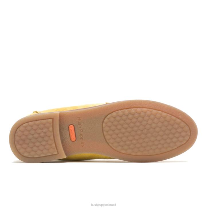camurça de curry de limão mocassim carriça mulheres Hush Puppies mocassim ZZ6R44 - Image 6