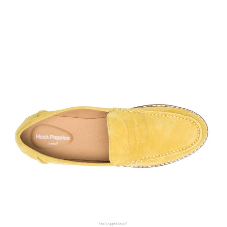 camurça de curry de limão mocassim carriça mulheres Hush Puppies mocassim ZZ6R44 - Image 7