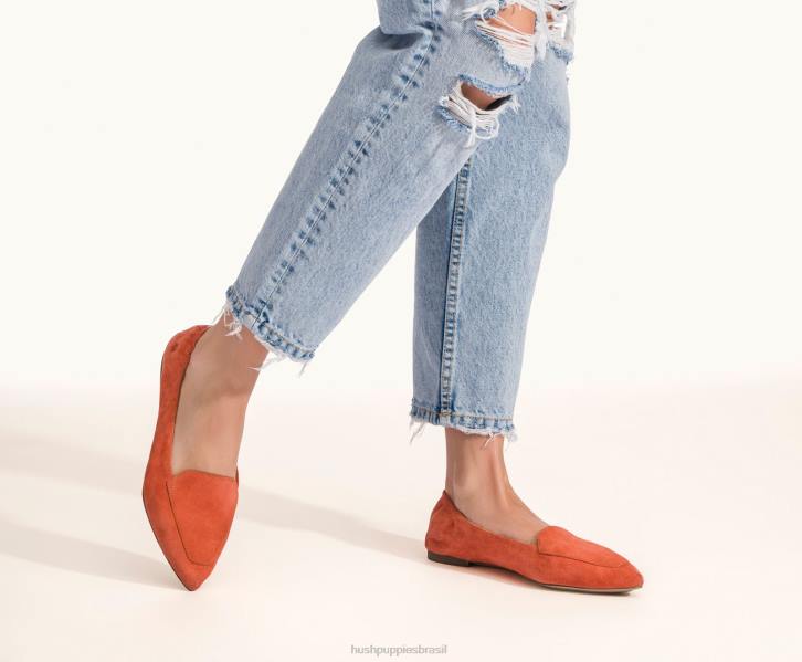 camurça de gengibre ponta avelã plana mulheres Hush Puppies sapatos rasos ZZ6R62 - Image 3