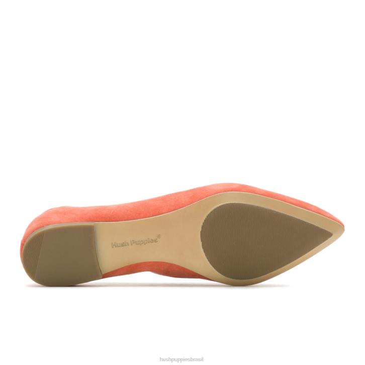 camurça de gengibre ponta avelã plana mulheres Hush Puppies sapatos rasos ZZ6R62 - Image 6