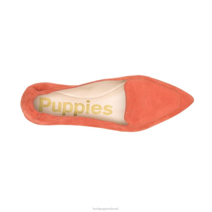 camurça de gengibre ponta avelã plana mulheres Hush Puppies sapatos rasos ZZ6R62 - Image 7