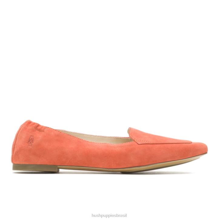 camurça de gengibre ponta avelã plana mulheres Hush Puppies sapatos rasos ZZ6R62 - Image 1