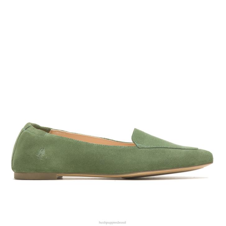 camurça de sálvia macia ponta avelã plana mulheres Hush Puppies sapatos rasos ZZ6R58 - Image 2