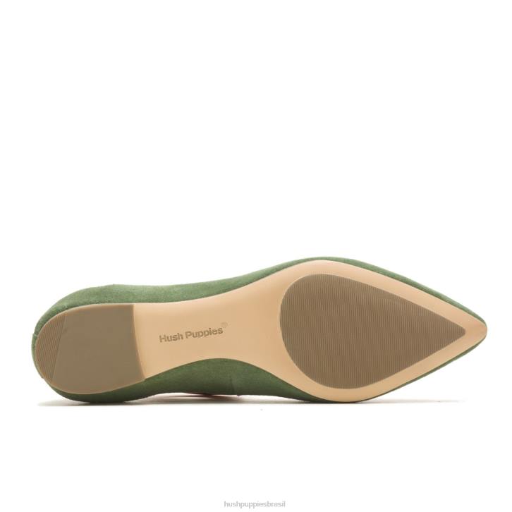 camurça de sálvia macia ponta avelã plana mulheres Hush Puppies sapatos rasos ZZ6R58 - Image 6
