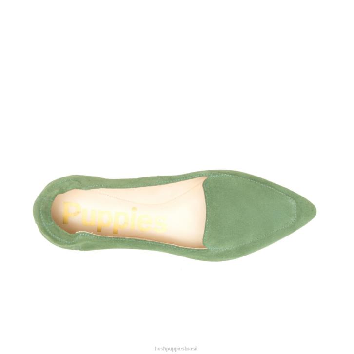 camurça de sálvia macia ponta avelã plana mulheres Hush Puppies sapatos rasos ZZ6R58 - Image 7