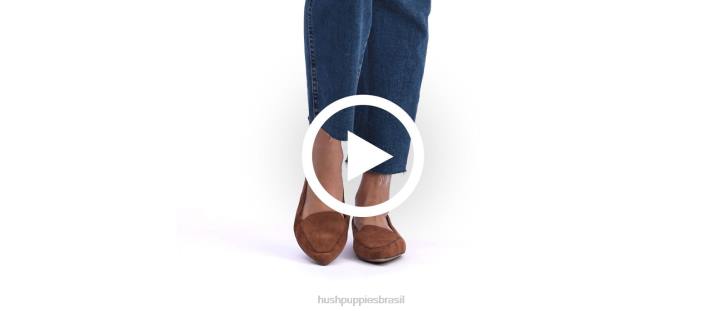 camurça de sálvia macia ponta avelã plana mulheres Hush Puppies sapatos rasos ZZ6R58 - Image 9