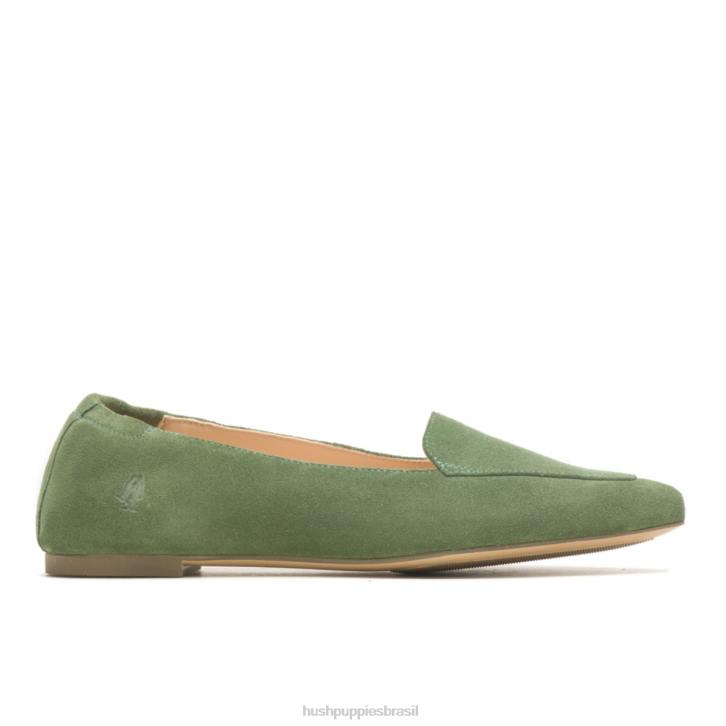 camurça de sálvia macia ponta avelã plana mulheres Hush Puppies sapatos rasos ZZ6R58 - Image 1