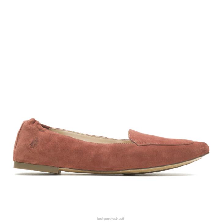 camurça enferrujada ponta avelã plana mulheres Hush Puppies sapatos rasos ZZ6R68 - Image 2