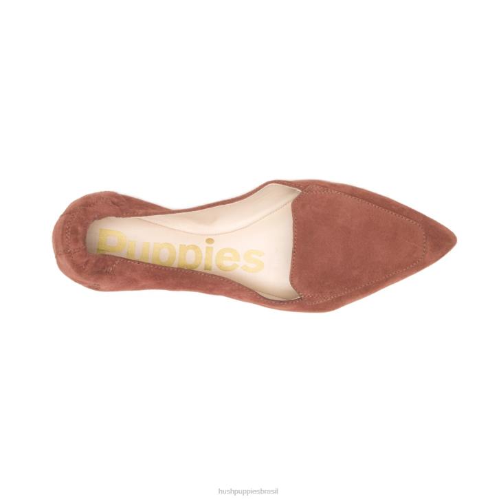 camurça enferrujada ponta avelã plana mulheres Hush Puppies sapatos rasos ZZ6R68 - Image 7