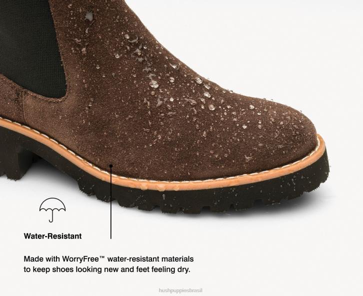 camurça marrom chocolate bota amelia chelsea mulheres Hush Puppies bota ZZ6R155 - Image 9