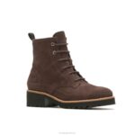 camurça marrom escuro bota de renda amelia mulheres Hush Puppies bota ZZ6R174 - Image 3