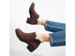 camurça marrom escuro bota hadley com zíper lateral mulheres Hush Puppies bota ZZ6R185 - Image 3
