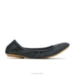 camurça preta cravejada balé casto plano 2 mulheres Hush Puppies balé plano ZZ6R76