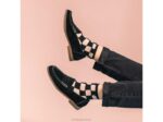 Camurça preta mocassim carriça mulheres Hush Puppies mocassim ZZ6R41 - Image 3