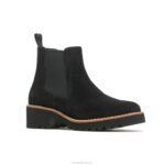 camurça preta ousada bota amelia chelsea mulheres Hush Puppies bota ZZ6R159 - Image 3
