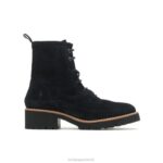 camurça preta ousada bota de renda amelia mulheres Hush Puppies bota ZZ6R175