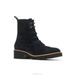 camurça preta ousada bota de renda amelia mulheres Hush Puppies bota ZZ6R175 - Image 4
