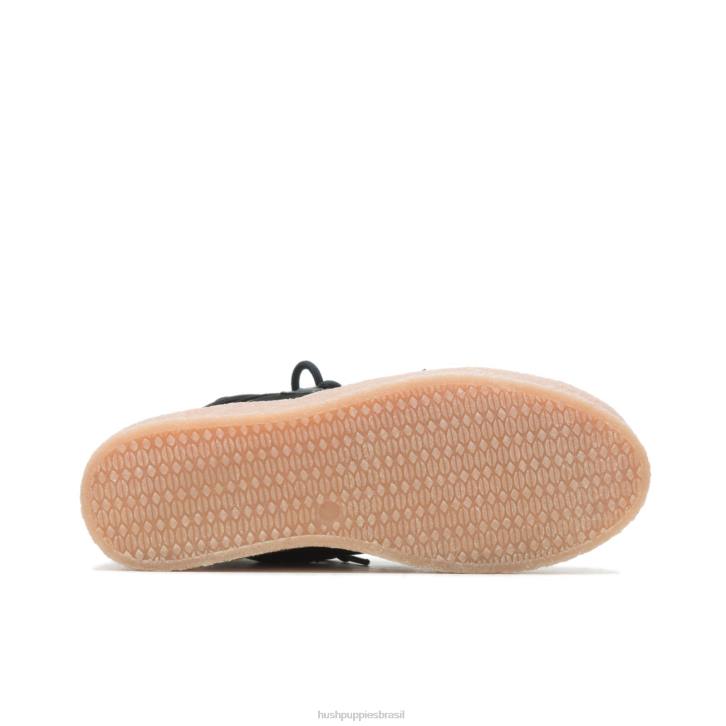 camurça preta ousada bota de renda chukka bridget mulheres Hush Puppies bota ZZ6R178 - Image 6