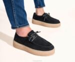 camurça preta ousada ponte mulheres Hush Puppies tênis ZZ6R132 - Image 8