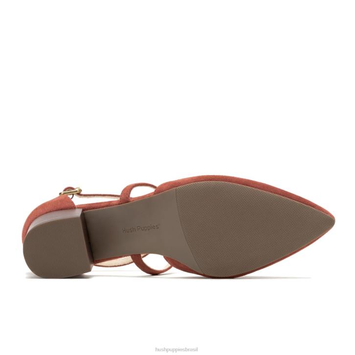 camurça rosa empoeirada bomba cruzada sofie mulheres Hush Puppies salto ZZ6R101 - Image 5
