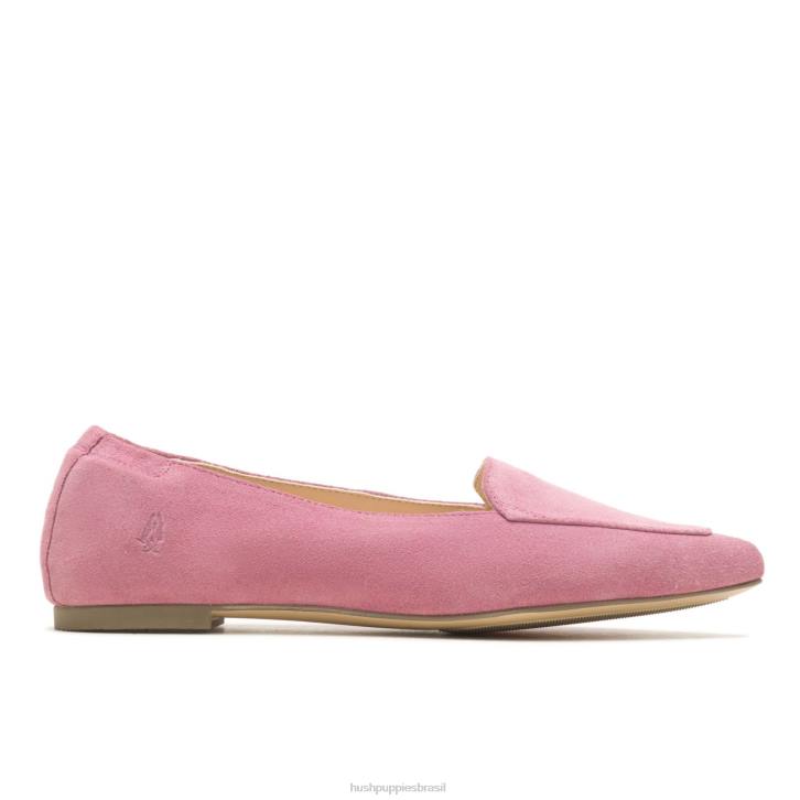 camurça rosa legal ponta avelã plana mulheres Hush Puppies sapatos rasos ZZ6R55 - Image 2