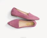 camurça rosa legal ponta avelã plana mulheres Hush Puppies sapatos rasos ZZ6R55 - Image 8