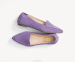 camurça roxa taffy ponta avelã plana mulheres Hush Puppies sapatos rasos ZZ6R51 - Image 8